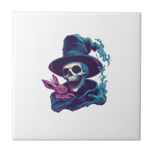 Abra-Cadabra Bones � Funny Magic Skull Ceramic Tile