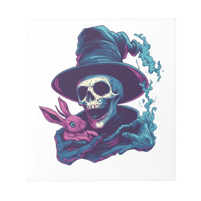Abra-Cadabra Bones � Funny Magic Skull Notepad (Front)