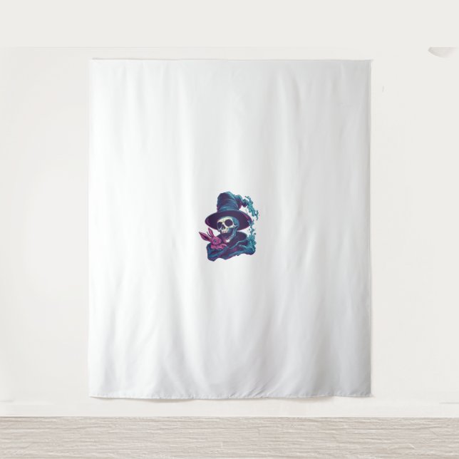 Abra-Cadabra Bones – Funny Magic Skull Tapestry (Front)