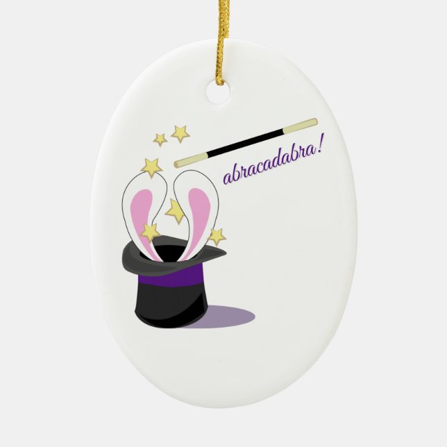 Abracadabra Hat Ceramic Ornament (Front)