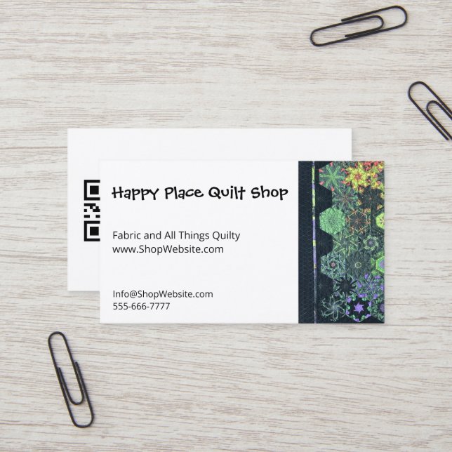 Abracadabra Quilt Fully Customisable Biz Cards (Front/Back In Situ)