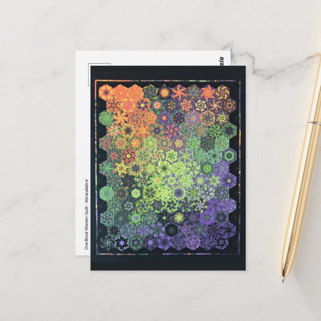 Abracadabra Quilt Postcard (Front/Back In Situ)