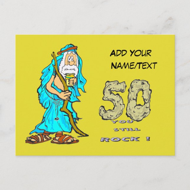 Abraham 50 th Anniversary Cust. Postcard (Front)