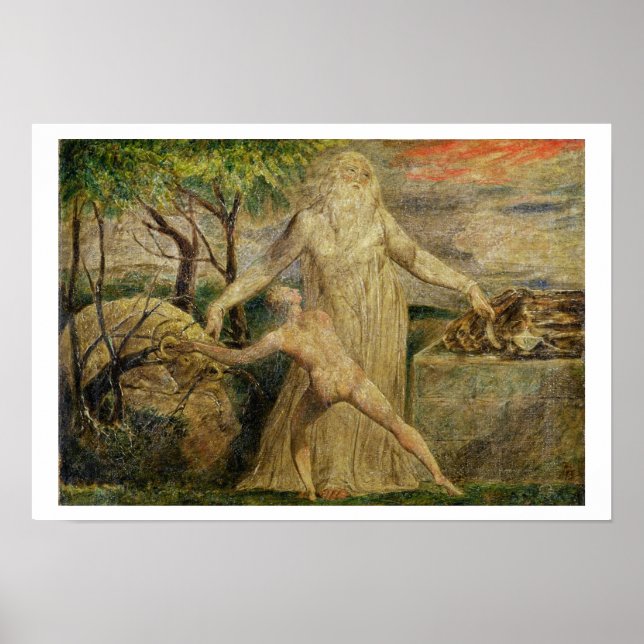 Abraham and Isaac, 1799-1800 (tempera, pen and ink Poster (Front)