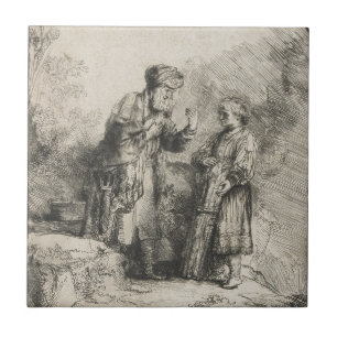 Abraham and Isaac Ceramic Tile