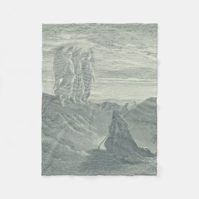 Abraham and the Three Angels Fleece Blanket (Front)