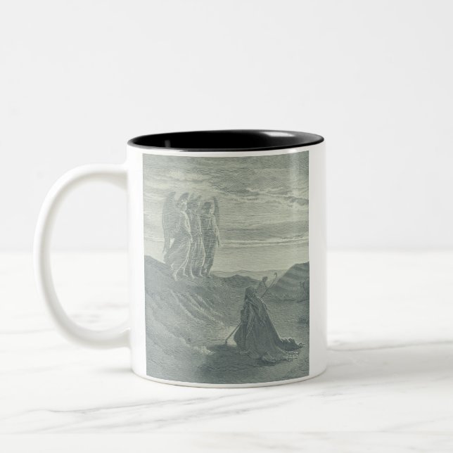 Abraham and the Three Angels Two-Tone Coffee Mug (Left)