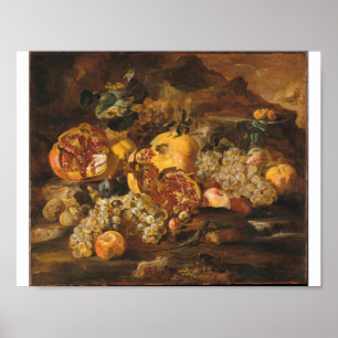 Abraham Brueghel - Pomegranates And Other Fruit Poster