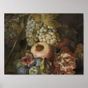 Abraham Brueghel - Still life with fruit Poster