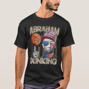 Abraham Dunking Abe Lincoln Basketball Patriotic 4 T-Shirt