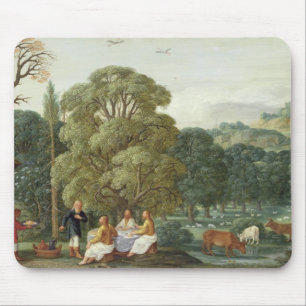 Abraham entertaining the Three Angels Mouse Pad