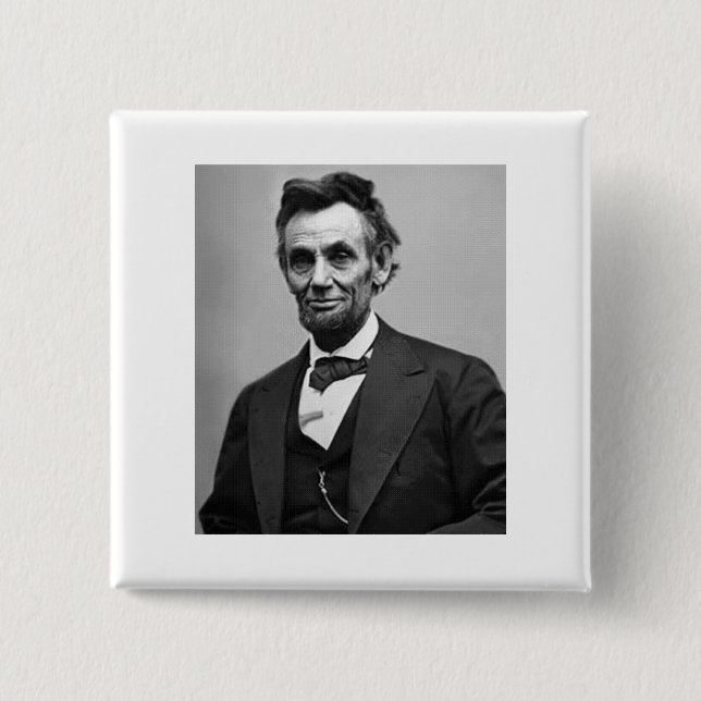 Abraham Lincoln 15 Cm Square Badge (Front)
