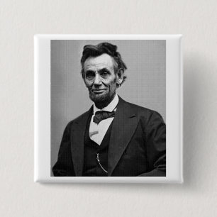 Abraham Lincoln 15 Cm Square Badge