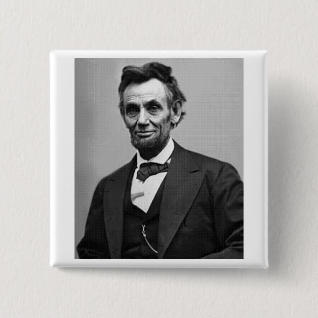 Abraham Lincoln 15 Cm Square Badge (Front)