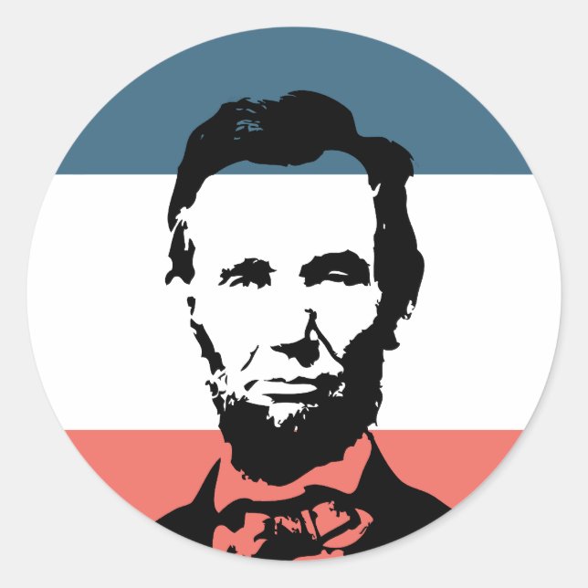 Abraham Lincoln 16th President Classic Round Sticker (Front)