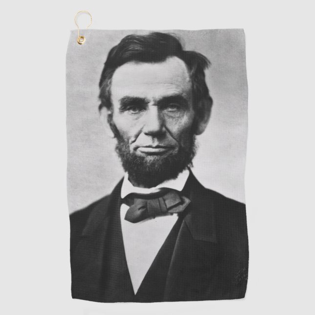 Abraham Lincoln: 16th President of America Golf Towel (Front)