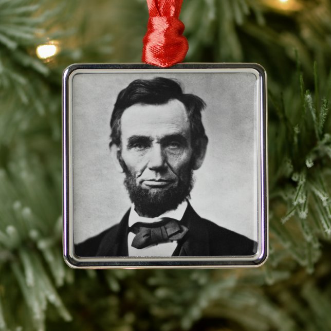 Abraham Lincoln: 16th President of America Metal Ornament (Tree)