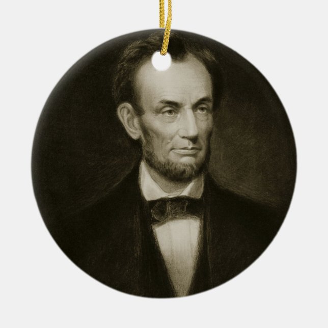 Abraham Lincoln, 16th President of the United Stat Ceramic Ornament (Front)