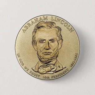 Abraham Lincoln $1 Presidential Coin Button
