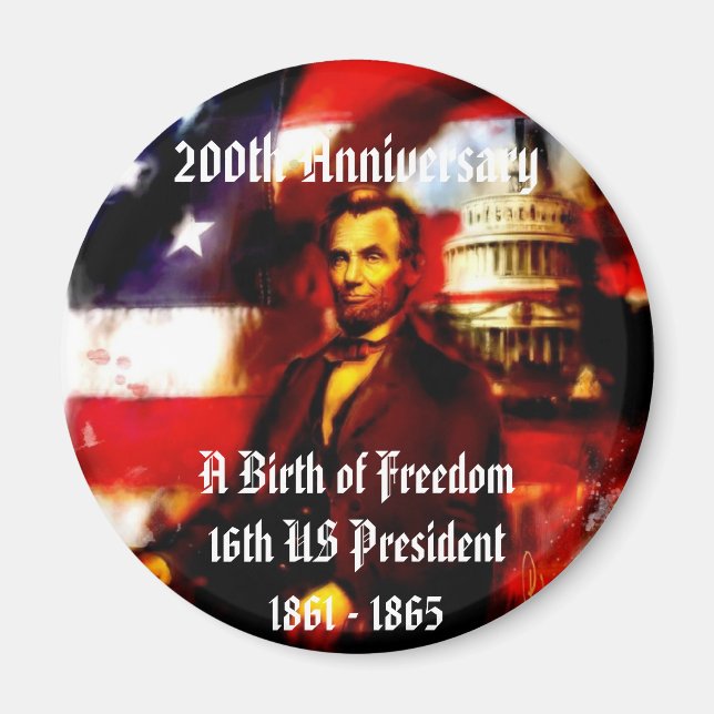 Abraham Lincoln 200th Anniversary Commemorative Magnet (Front)