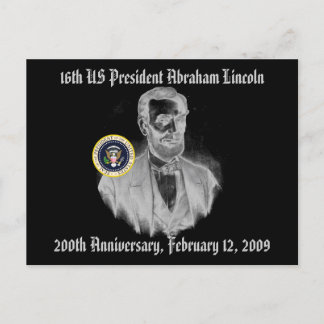 Abraham Lincoln 200th Anniversary Commemorative Postcard