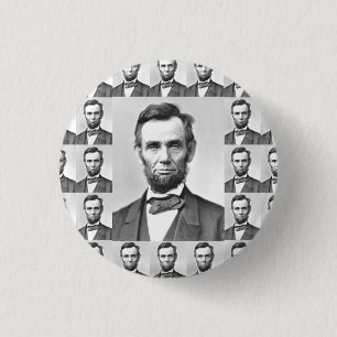 Abraham Lincoln 3 Cm Round Badge