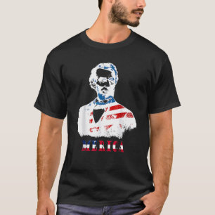 Abraham Lincoln 4th Of July American Usa Flag 1 T-Shirt