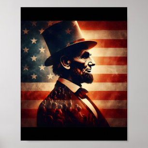 Abraham Lincoln 4th Of July Independence Day Ameri Poster
