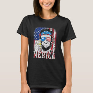 Abraham Lincoln 4th Of July Merica Men Women Ameri T-Shirt