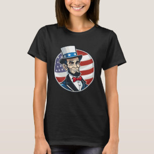 Abraham Lincoln 4th Of July US Flag Patriot T-Shirt