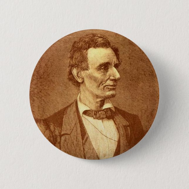 Abraham Lincoln 6 Cm Round Badge (Front)