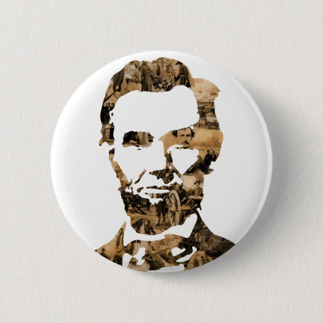 Abraham Lincoln 6 Cm Round Badge (Front)