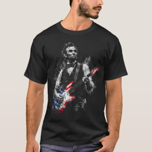 Abraham Lincoln Abe Lincoln Playing Guitar Retro T-Shirt