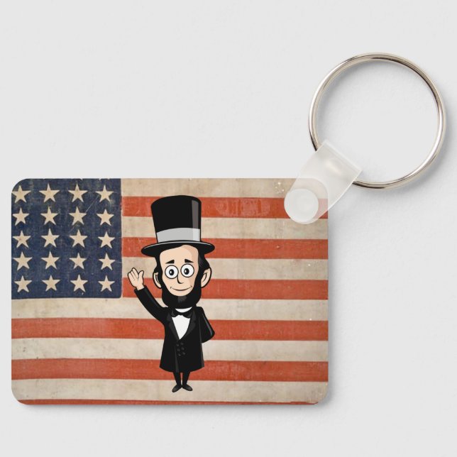 Abraham Lincoln American Patriot Key Ring (Front)