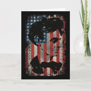 Abraham Lincoln American Usa Flag 4th Of July Gift Card