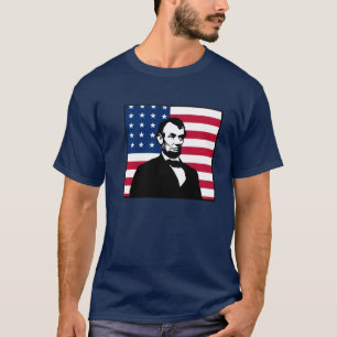 Abraham Lincoln and American Flag T-Shirt