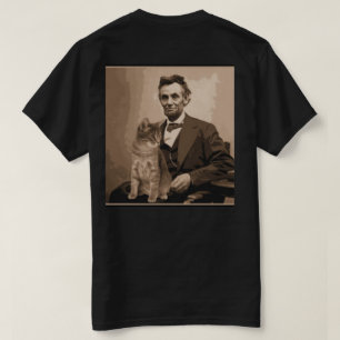 Abraham Lincoln and his cat "Dixie". T-Shirt