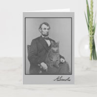 Abraham Lincoln and his cat "Gloria"