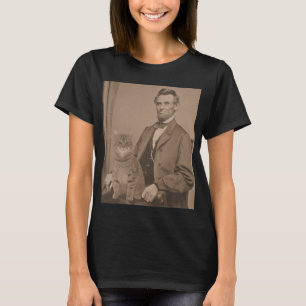 Abraham Lincoln and his cat "Gloria" T-Shirt