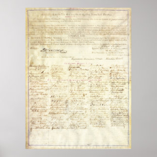 Abraham Lincoln Approval Signature 13th Amendment Poster