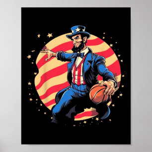 Abraham Lincoln Basketball Fans And Players Poster