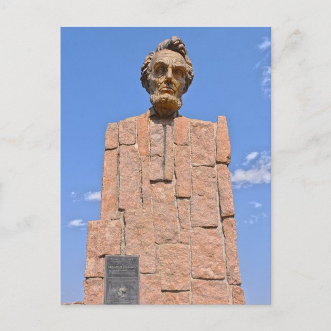 Abraham Lincoln Bust, Wyoming Postcard (Front)