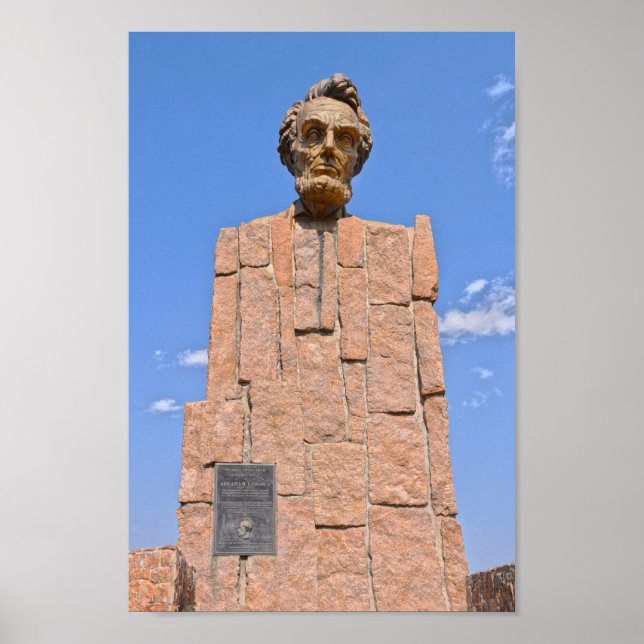 Abraham Lincoln Bust, Wyoming Poster (Front)