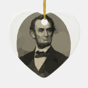 abraham lincoln ceramic ornament