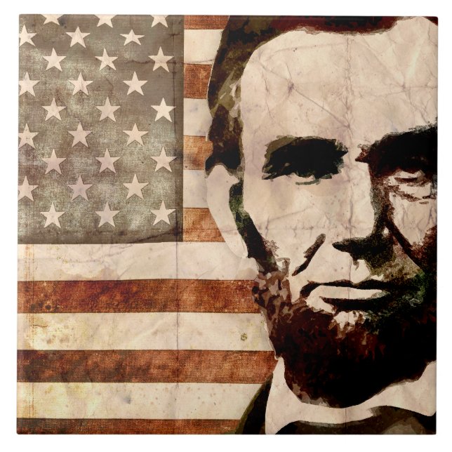 Abraham Lincoln Ceramic Tile (Front)