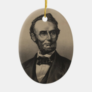 Abraham Lincoln Ceramic Tree Decoration