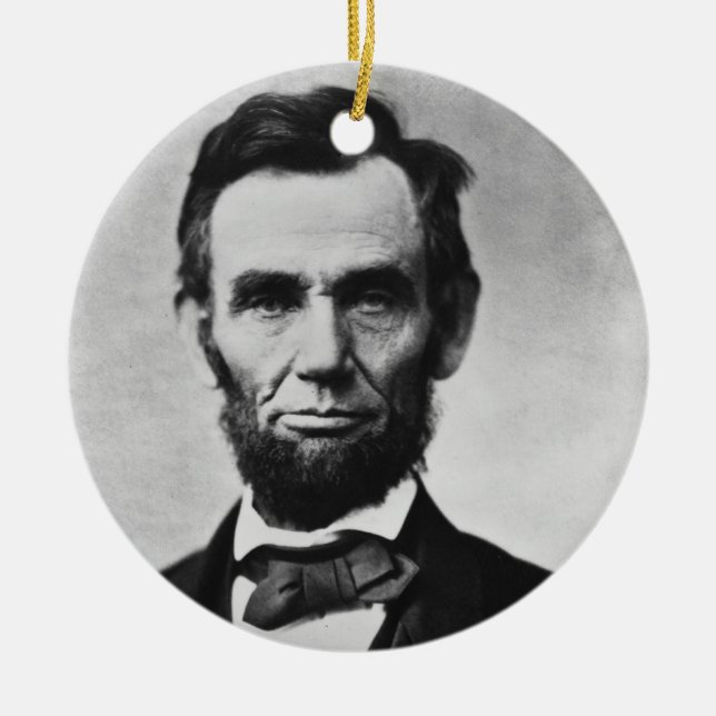 Abraham Lincoln Ceramic Tree Decoration (Front)