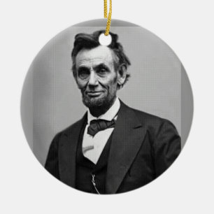 Abraham Lincoln Ceramic Tree Decoration