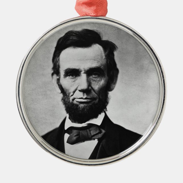 Abraham Lincoln Christmas Ornament (Front)