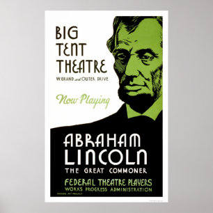 Abraham Lincoln Drama 1936 WPA Poster